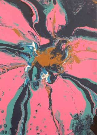 Acrylic Pour Four Lindsey April 2019